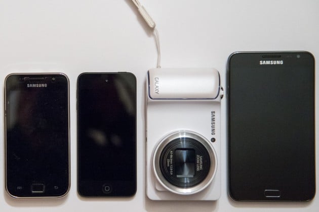 Comparaison de taille du Samsung Galaxy Camera
