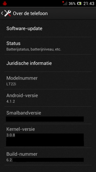 android 4.1.2 sony xperia p LT22i