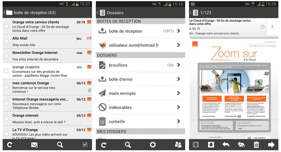 Accédez à vos courriels Orange avec l'application Mail Orange - 965 x 522 png 293kB