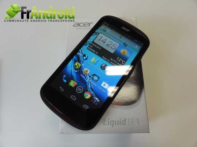 android acer liquid e1 prise en main 1