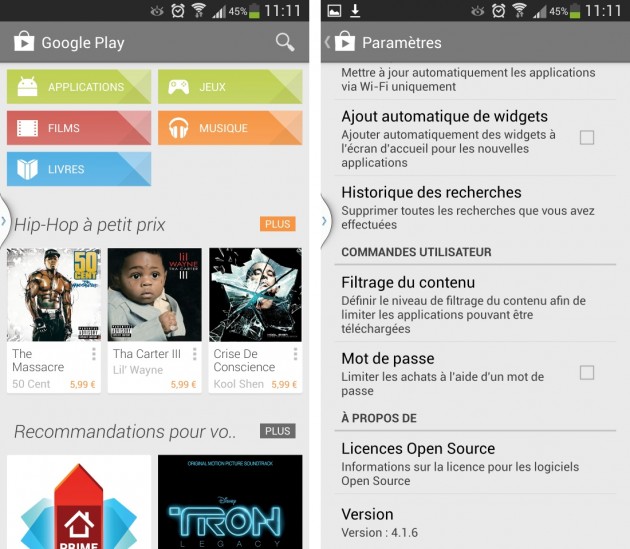 android google play store 4.1.6 images