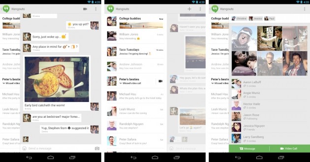 android hangouts by google première image de démo