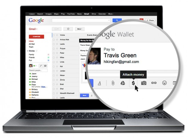 google wallet dans gmail
