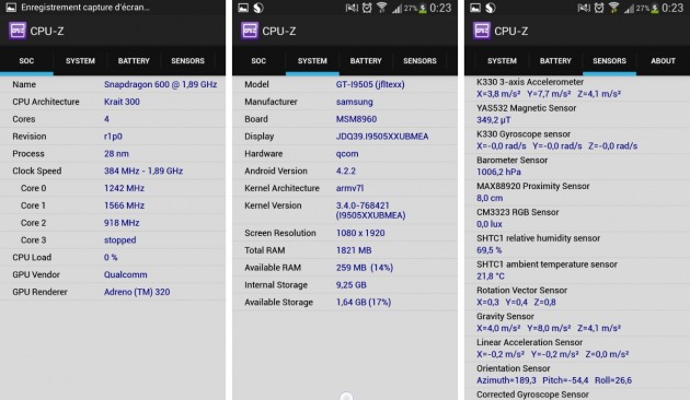 android cpu-z cpuid images 0