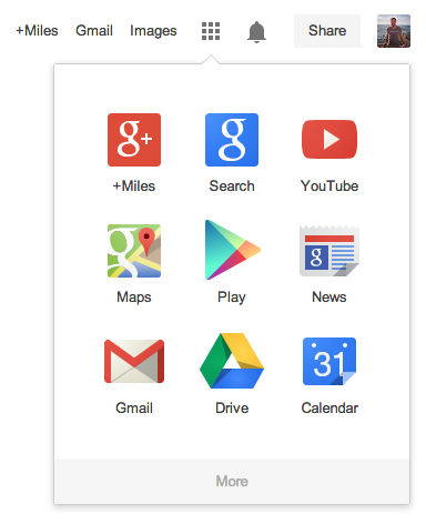 android barre noire de menu google services