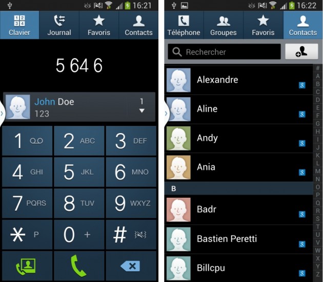 android samsung galaxy s4 téléphone app