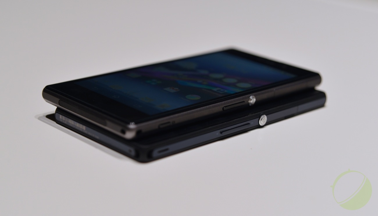 Sony Xperia Z1 (haut) et Xperia Z  (bas)