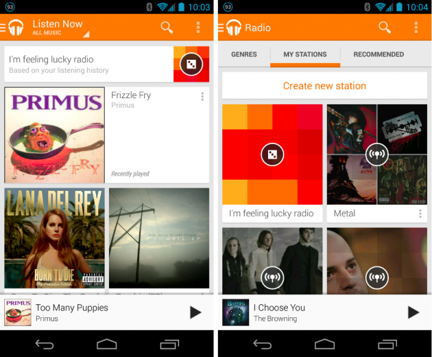 android google play music play musique 5.2.1233L captures d'écran 0