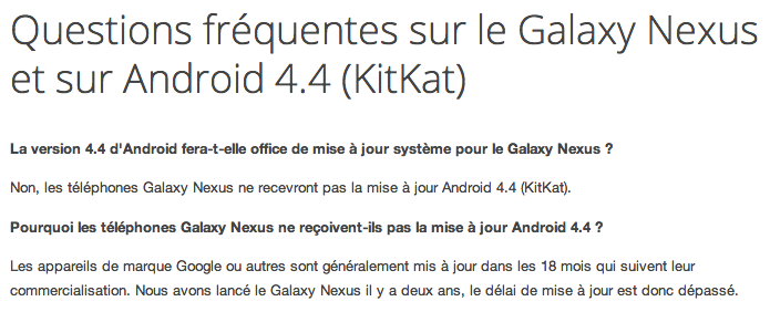 android 4.4 google samsung galaxy nexus denied annulé non 00