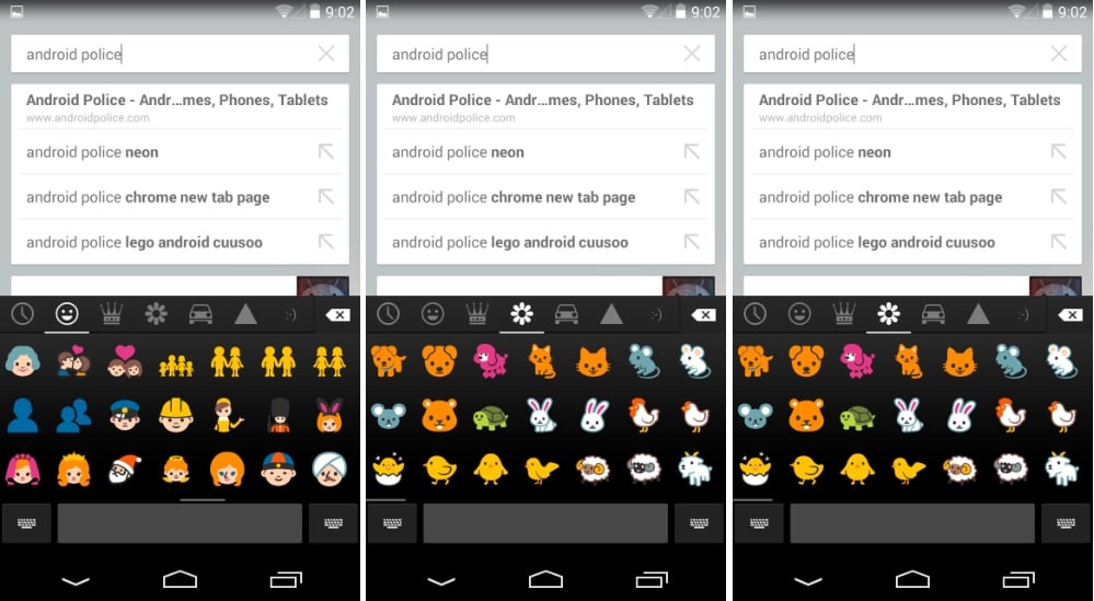 android clavier google 2.0.1 emoticones emojis images 0