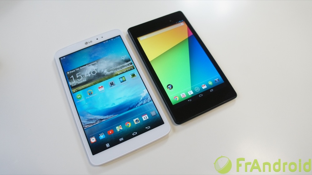 android lg g pad 8.3 google nexus 7 2013 prise en main 01