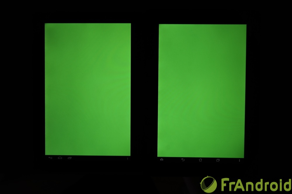 frandroid kobo arc 10 hd qualité écran vert