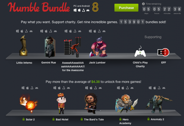 humble bundle pc and android 8 christmas noël