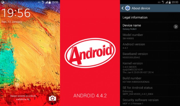 android 4.4.2 kitkat samsung galaxy note 3 gt-n9005 fuite téléchargement