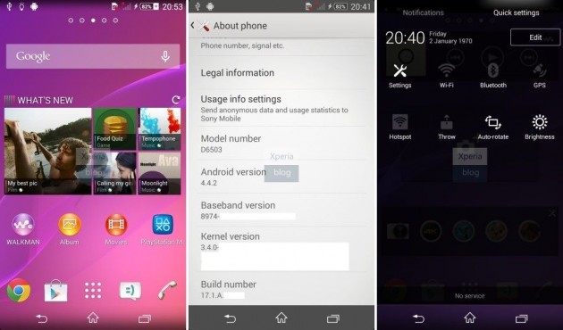 android 4.4.2 kitkat sony xperia z2 sirius images 0