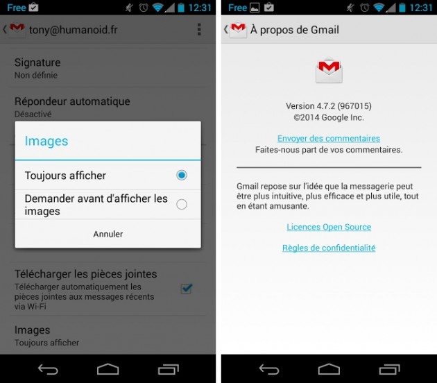 android gmail 4.7.2 capture écran 00