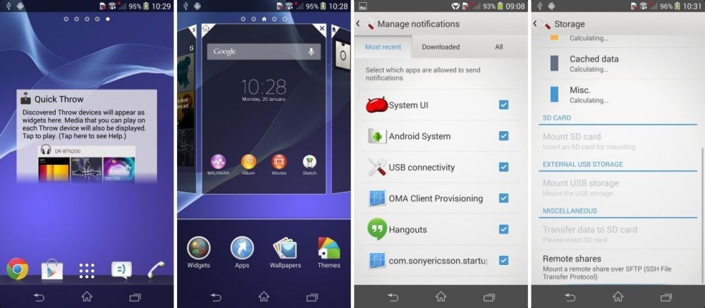 android sony xperia z2 interface images 01