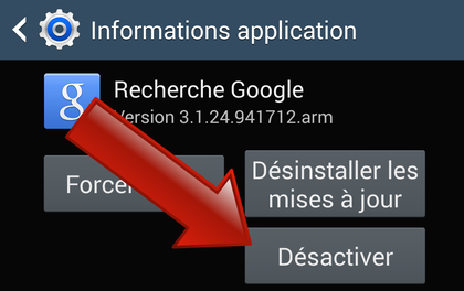 Comment désactiver une application Google sur Android ?
