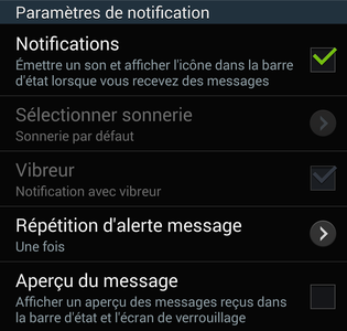 Comment activer et modifier la notification d’un SMS/MMS sur Android ?