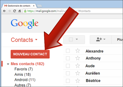 Comment creer un contact dans gmail