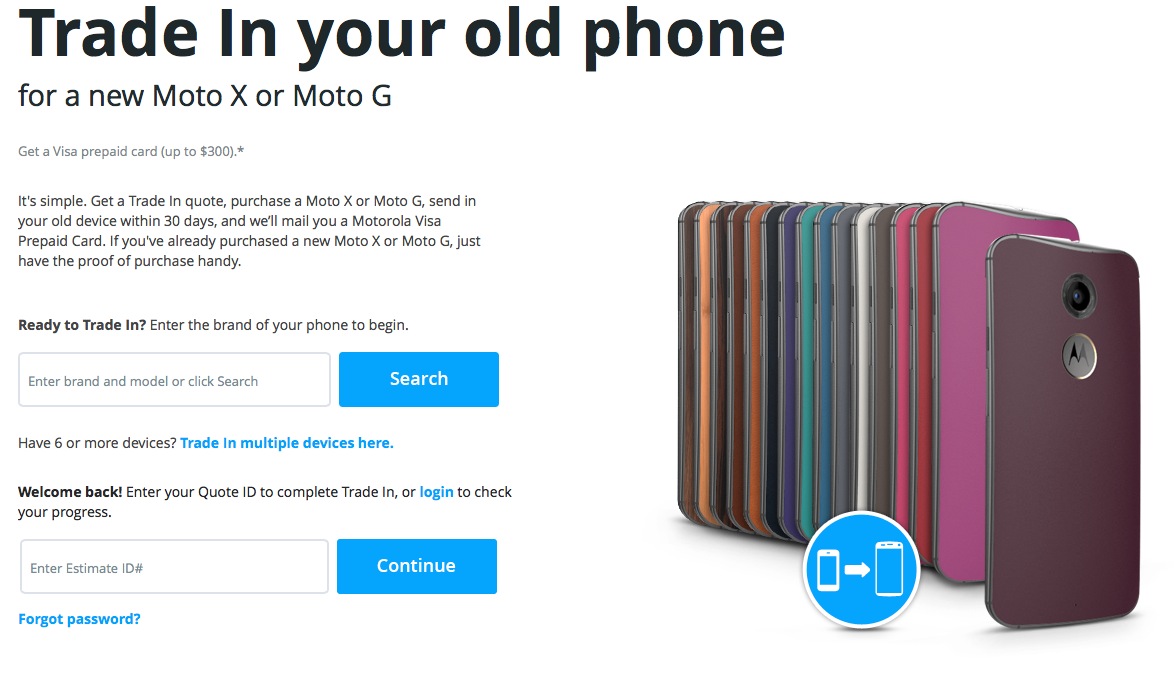Motorola Trade In le service de reprise d'anciens mobiles est lancé