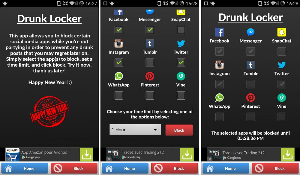 Lockout Drunk Message Blocker