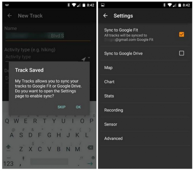 import mytracks data into google fit