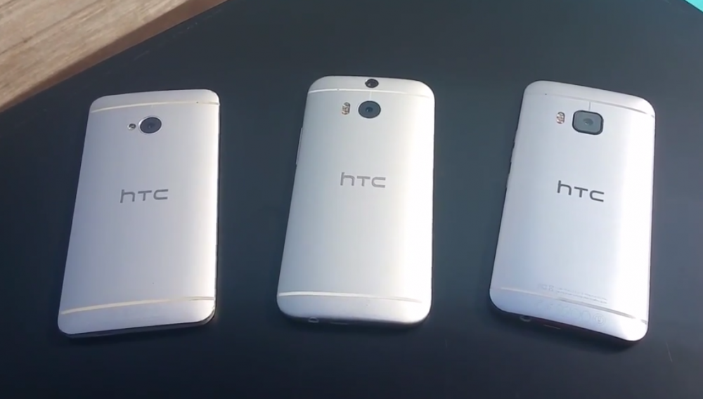 Dans l'ordre : HTC One M7, One M8 et One M9.