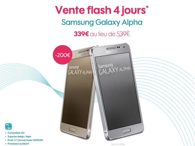 vente flash Sosh Samsung Galaxy Alpha