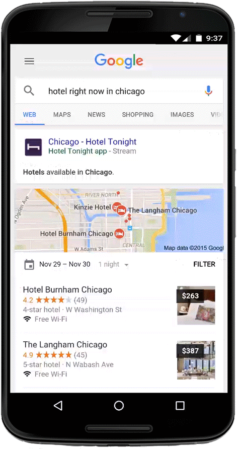 google search streaming app