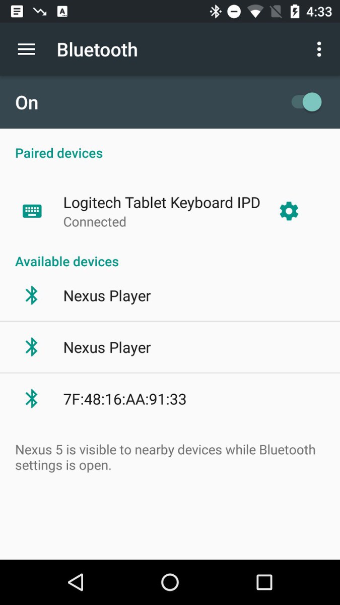 bluetooth menu android n rumeur