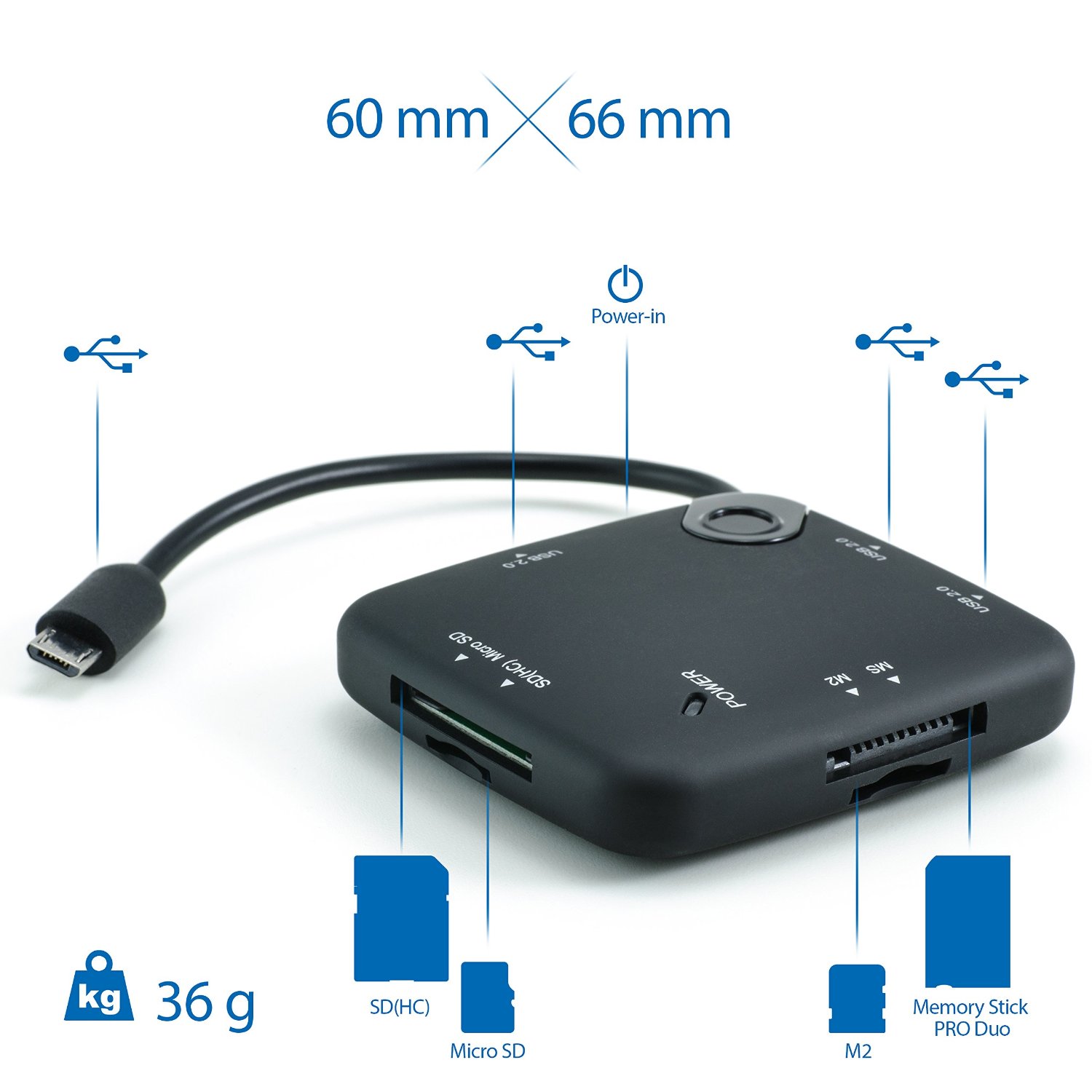 USB C Lecteur de Carte SD, OTG 3 en 1 Lecteur de Carte Mémoire USB C vers  Micro SD TF avec Port USB3.0, Compatible avec pour Galaxy, Huawei