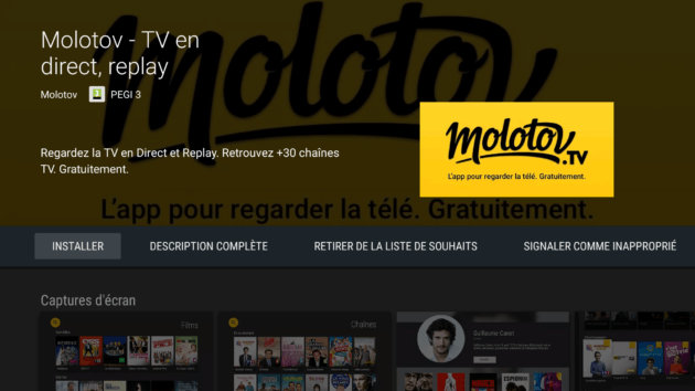 Molotov pour Android TV est enfin accessible à tous