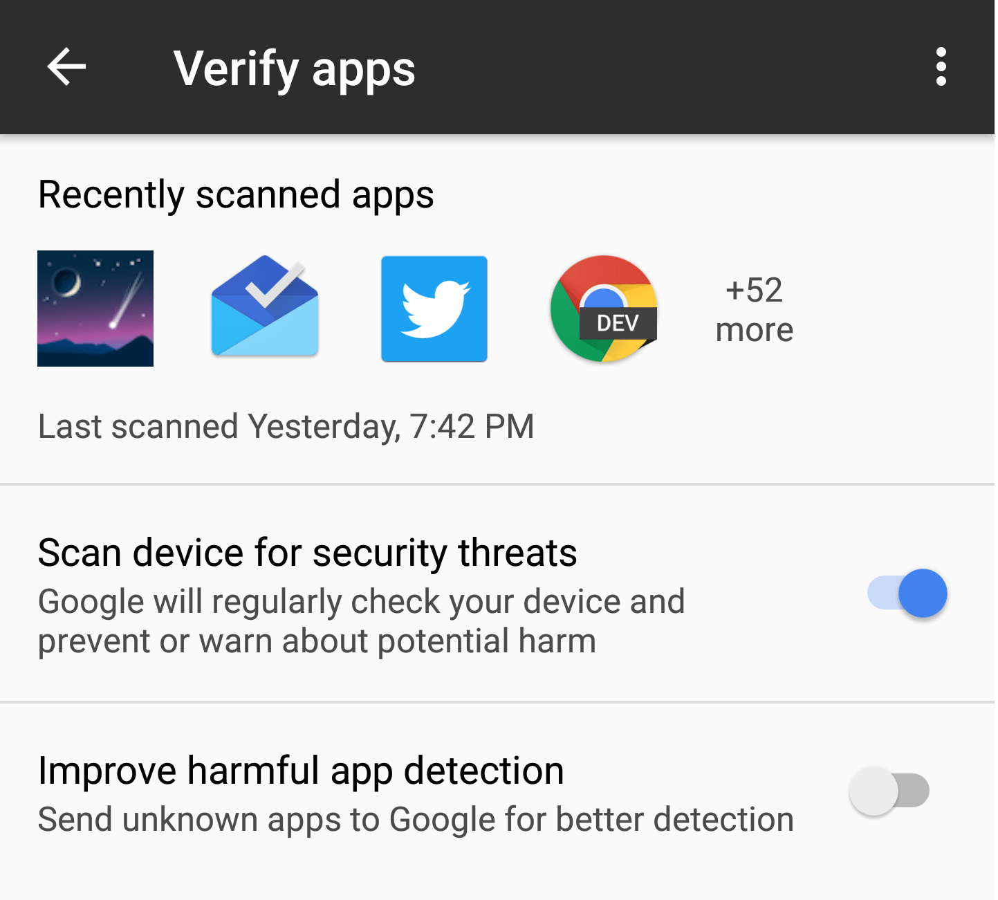 Verifying application. Recent apps Android.