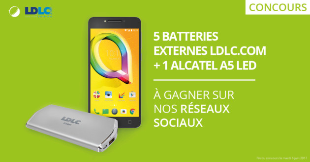 🔥 Concours : un Alcatel A5 LED et 5 batteries externes à gagner avec LDLC !
