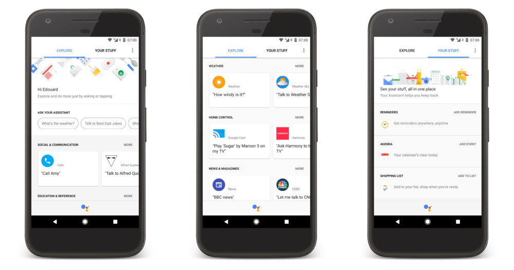 La boutique des applications Google Assistant