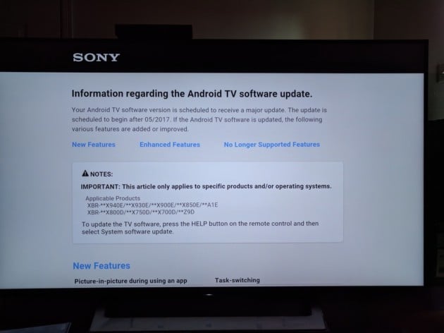 Sony préparerait une mise à jour Android 7.0 Nougat pour ses TV connectées
