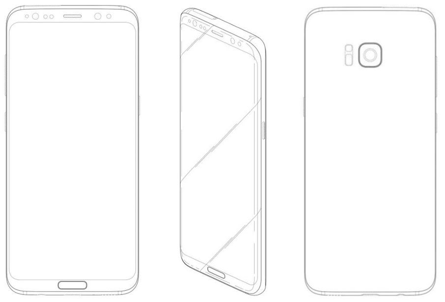 Le Samsung Galaxy S8 aurait pu avoir un bouton en façade comme le prouve ce brevet