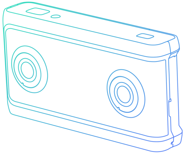 Le schéma d’une caméra VR180 3D