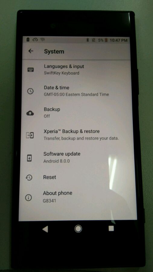 leak-sony-xperia-xz1-android-8-0-g8341-informations-systeme