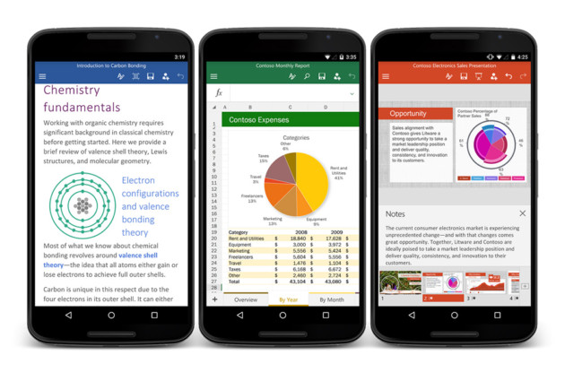 Microsoft Office : la suite bureautique se met à jour sur Android
