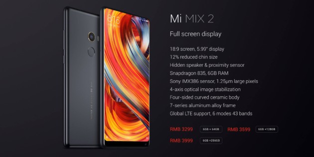 Xiaomi Mi Mix 2 : le smartphone borderless est de retour avec la 4G internationale