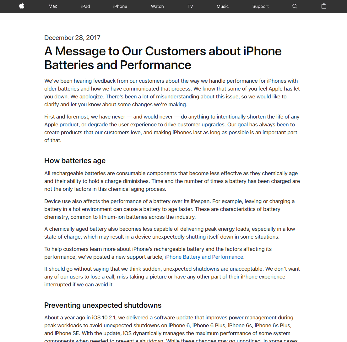 Apple décourage les utilisateurs de changer leur batterie eux-mêmes
