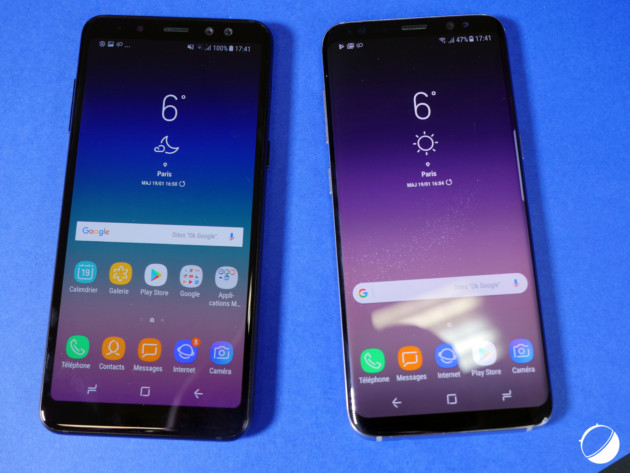 Le Galaxy A8 à gauche rencontre plus de succès sur FrAndroid que le S8 à droite.