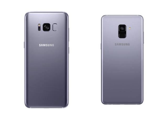 Galaxy S8 à gauche, Galaxy A8 à droite