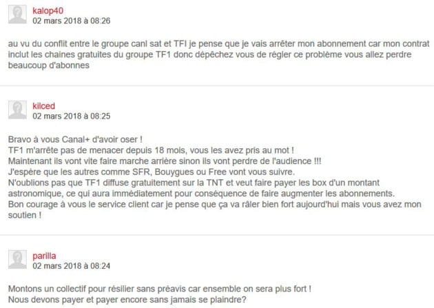 commentaires canal+