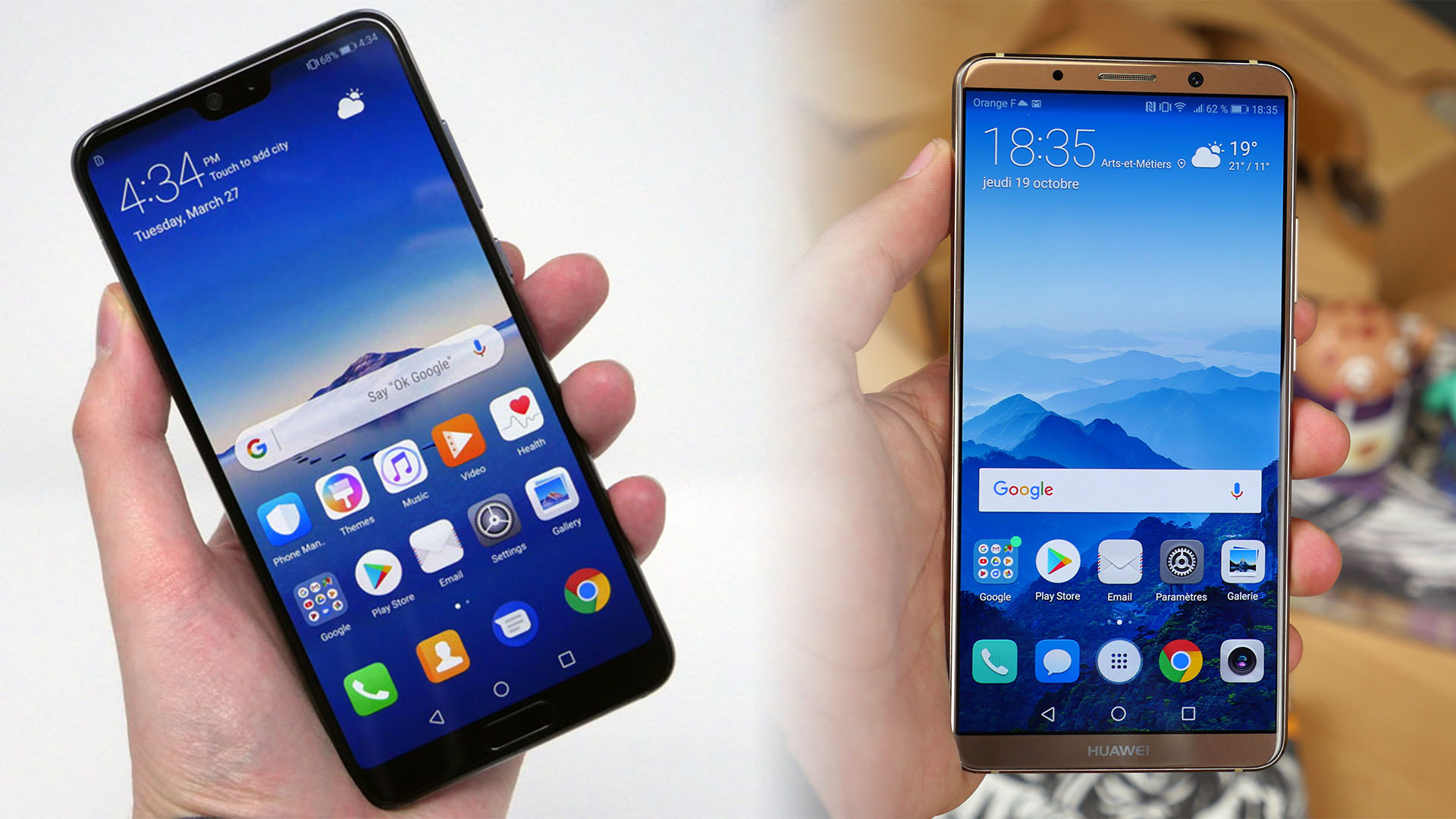 Huawei p20 and mate 10 pro