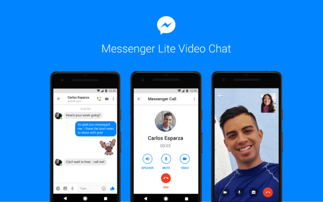 Facebook Messenger Lite intègre les appels vidéo dès maintenant, la légèreté s&rsquo;envole