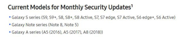 Samsung Galaxy S6 update sécurité