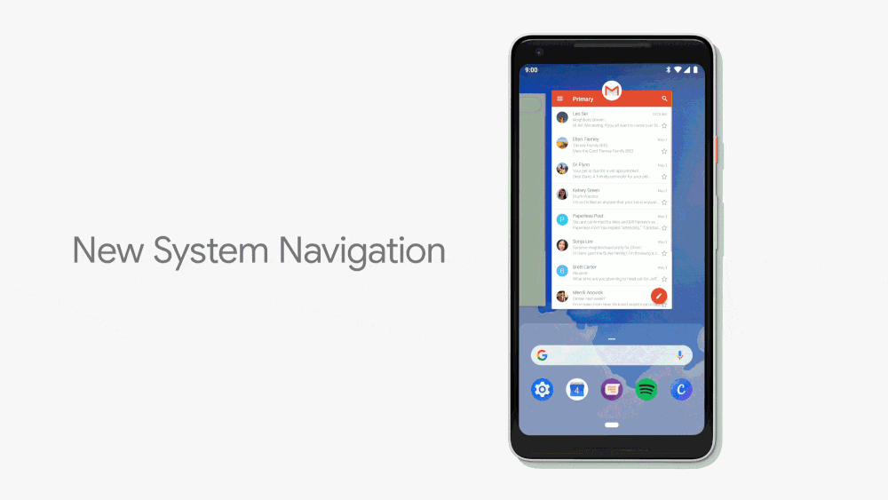 Le nouveau système de navigation avec Android 9 Pie